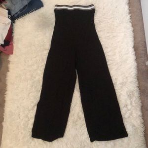 Black strapless jumpsuit